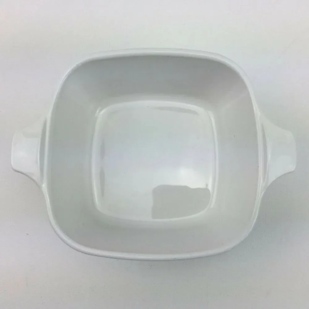 Corningware White and Orange Floral Bakeware Set P-43-B 2 3/4 CUP